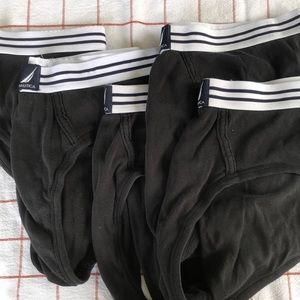 5 PACK - Black Nautica Briefs - Large